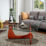 Cherry Triangle coffee table Wood Base