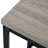 Dining Table Set with 3 Stools Pub Kitchen Set Side Table with Footrest