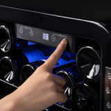 Wine Cooler Countertop Freestanding Wine Cellars Compressor System Champagne Chiller Digital Temperature Control UV-Protective Finish Max Load 24 Standard Bottle