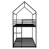 Bunk Beds for Kids Twin over Twin - No Box Spring Needed Black
