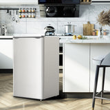 Compact refrigerator with freezer, 3.2 Cu.ft Mini Fridge with Reversible Door, 5 Settings Temperature Adjustable for Kitchen, Bedroom, Dorm, Apartment, Bar, Office, RV