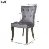 Victorian Dining Chair Button Tufted Armless Chair Upholstered Accent Chair