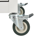 White Kitchen Island Cart