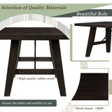 Industrial Style 72" Wooden Rectangular Table
