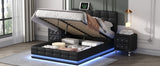 Queen 3 Piece Bedroom Set with LED Lights and Hydraulic Storage System