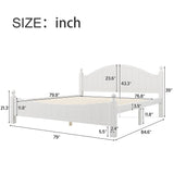 King 6 Piece Traditional White Bedroom Set, Nightstands, Chest, Dresser, Mirror