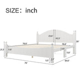 King 4 Piece Traditional White Bedroom Sets