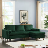 88" Reversible Pull out Sleeper Sectional Storage Sofa Bed,Corner sofa-bed with Storage Chaise Left/Right Handed Chaise