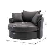 Modern Akili swivel accent chair barrel chair