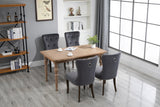 Victorian Dining Chair Button Tufted Armless Chair Upholstered Accent Chair