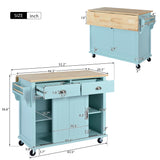 Kitchen Island Cart Mint Green
