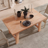 Wood Dining Table Kitchen Furniture Rectangular Table, Seats up to 6