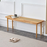 Solid wood bench, dining room dining chair, simple solid wood bedroom chair, bed end stool, living room, cane weaving shoe stool, suitable for dining room, living room, porch
