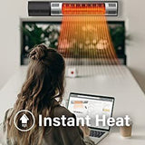 Simple Deluxe Wall Mounted Patio Outdoor Heater for Balcony, Courtyard with Remote Control