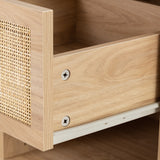 Rattan Twinset Beside Stand  Cabinet with Drawer 2pcs