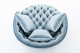 Coolmore Modern  Akili  swivel accent chair  barrel chair  for hotel living room / Modern  leisure chair  Light  blue