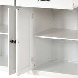 White Kitchen Island Cart