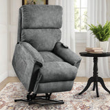 Oris Fur. Power Lift Chair with Massage and Heating Function Soft Fabric Upholstery Recliner for Living Room  (New SKU for PP192721AAE)