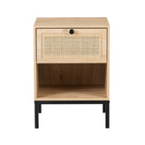 Rattan Twinset Beside Stand  Cabinet with Drawer 2pcs