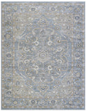 Damara Light Blue and Multi-color Viscose Area Rug 5x8