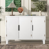 U-Style Accent Storage Cabinet Sideboard Wooden Cabinet with Antique Pattern Doors for Hallway, Entryway, Living Room, Bedroom