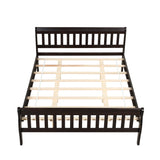 Sleigh Queen Size Wood Platform Bed  for Espresso color