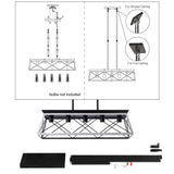 Farmhouse Chandeliers With 5 Bulbs For Dining Room