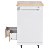 Kitchen Island Cart With 2 Drawers