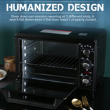 Simple Deluxe Toaster Oven with 20Litres Capacity,Compact Size Countertop Toaster, Easy to Control with Timer-Bake-Broil-Toast Setting, 1200W, Stainless Steel,16x11in,Black,Extra Large