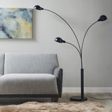 Archer 3-Light Adjustable Tiered Arc Metal Floor Lamp
