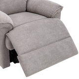 Power Lift Chair with Massage and Heating Function Soft Fabric Upholstery Recliner for Living Room,Light Gray