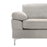 RELAX LOUNGE Convertible Sectional Sofa Light Grey Fabric