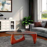 Cherry Triangle coffee table Wood Base