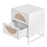 Nightstand Allen 2 Drawer side table, Display Rack for Bedroom or Living Room