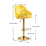 COOLMORE  Bar Stools with Back and Footrest Counter Height Dining Chairs