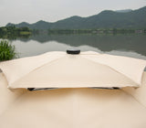 Outdoor Gazebo Steel Fabric Round Soft Top Gazebo Outdoor Patio Dome Gazebo with Removable Curtains