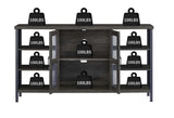 Wine Bar Cabinet, Liquor Storage Credenza, Sideboard with Wine Racks & Stemware Holder