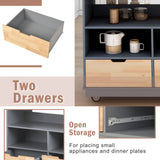 Kitchen Cart Rolling Mobile Kitchen Island Solid Wood Top