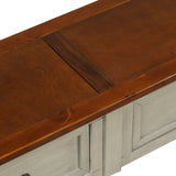 TREXM Console Table Sofa Table with Storage for Entryway with Drawers and Shelf (Antique Grey)
