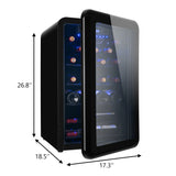 Wine Cooler Countertop Freestanding Wine Cellars Compressor System Champagne Chiller Digital Temperature Control UV-Protective Finish Max Load 24 Standard Bottle