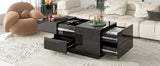 Extendable Coffee Table with 4 Drawers with Hidden Storage Compartment