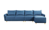 Blue Sectional Sofa, Blue Fabric