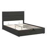Upholstered Platform Bed with Underneath Storage - Queen