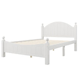 3 Pieces Traditional Concise Style White Bedroom Sets, Nightstand+Chest+Full Bed