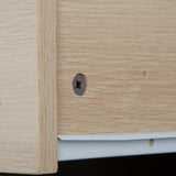 Natural rattan，Cabinet with 4 drawers，Suitable for living room, bedroom and study，Diversified storage