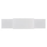 Gallatin Electric Fireplace w/ Bookcases – White w/ White Faux Stone