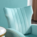 Modern Velvet Accent Chair with Arms, Wingback Reading Chair