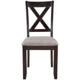 6-Piece Kitchen Dining Table Set Wooden Rectangular Dining Table, 4 Fabric Chairs and Bench Family Furniture (Espresso)