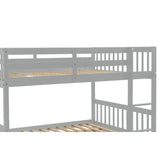 Full Over Full Bunk Bed with Trundle, Convertible to 2 Full Size Platform Bed