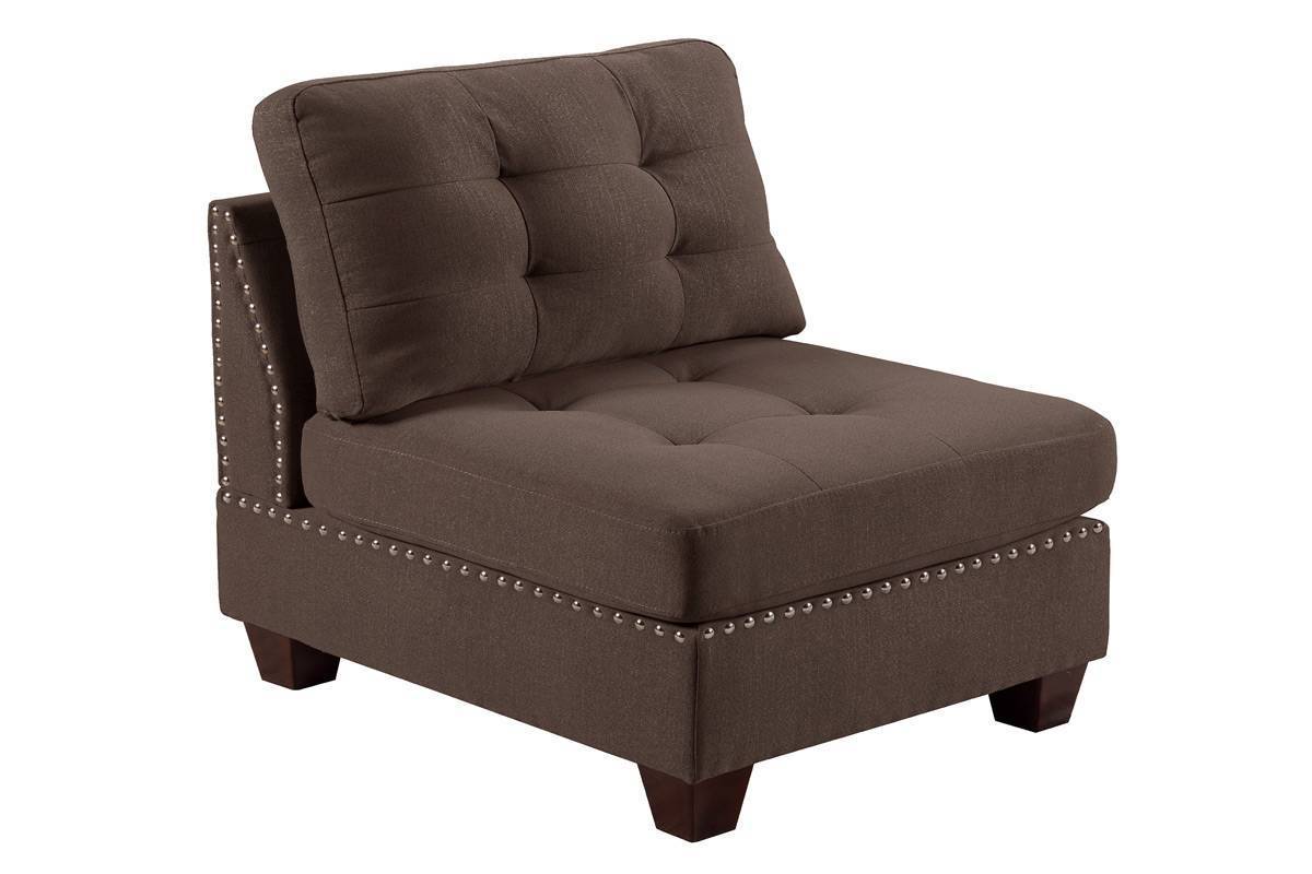 Coffee Sectional Set with Ottoman